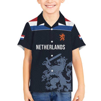 Custom World Football 2026 Netherlands Hawaiian Shirt Holland Navy Dutch Lion - Wonder Print Shop