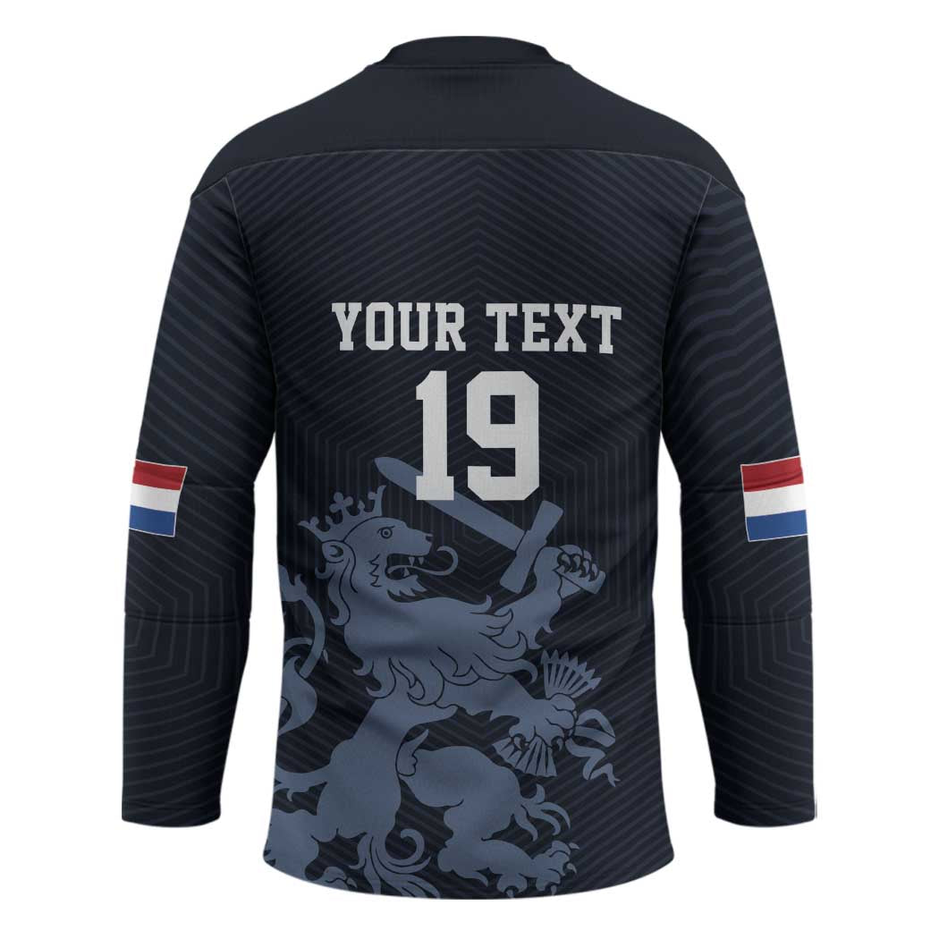 Custom World Football 2026 Netherlands Hockey Jersey Holland Navy Dutch Lion - Wonder Print Shop