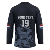 Custom World Football 2026 Netherlands Hockey Jersey Holland Navy Dutch Lion - Wonder Print Shop