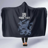 Custom World Football 2026 Netherlands Hooded Blanket Holland Navy Dutch Lion - Wonder Print Shop
