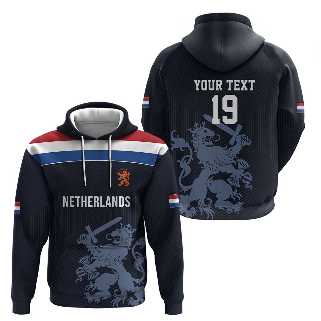 Custom World Football 2026 Netherlands Hoodie Holland Navy Dutch Lion - Wonder Print Shop