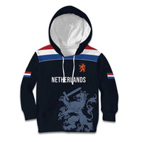 Custom World Football 2026 Netherlands Kid Hoodie Holland Navy Dutch Lion - Wonder Print Shop
