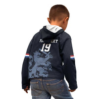 Custom World Football 2026 Netherlands Kid Hoodie Holland Navy Dutch Lion - Wonder Print Shop