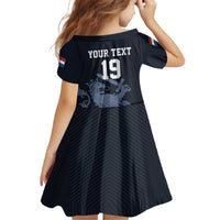 Custom World Football 2026 Netherlands Kid Short Sleeve Dress Holland Navy Dutch Lion - Wonder Print Shop