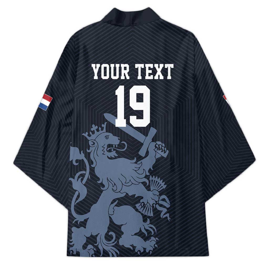 Custom World Football 2026 Netherlands Kimono Holland Navy Dutch Lion - Wonder Print Shop