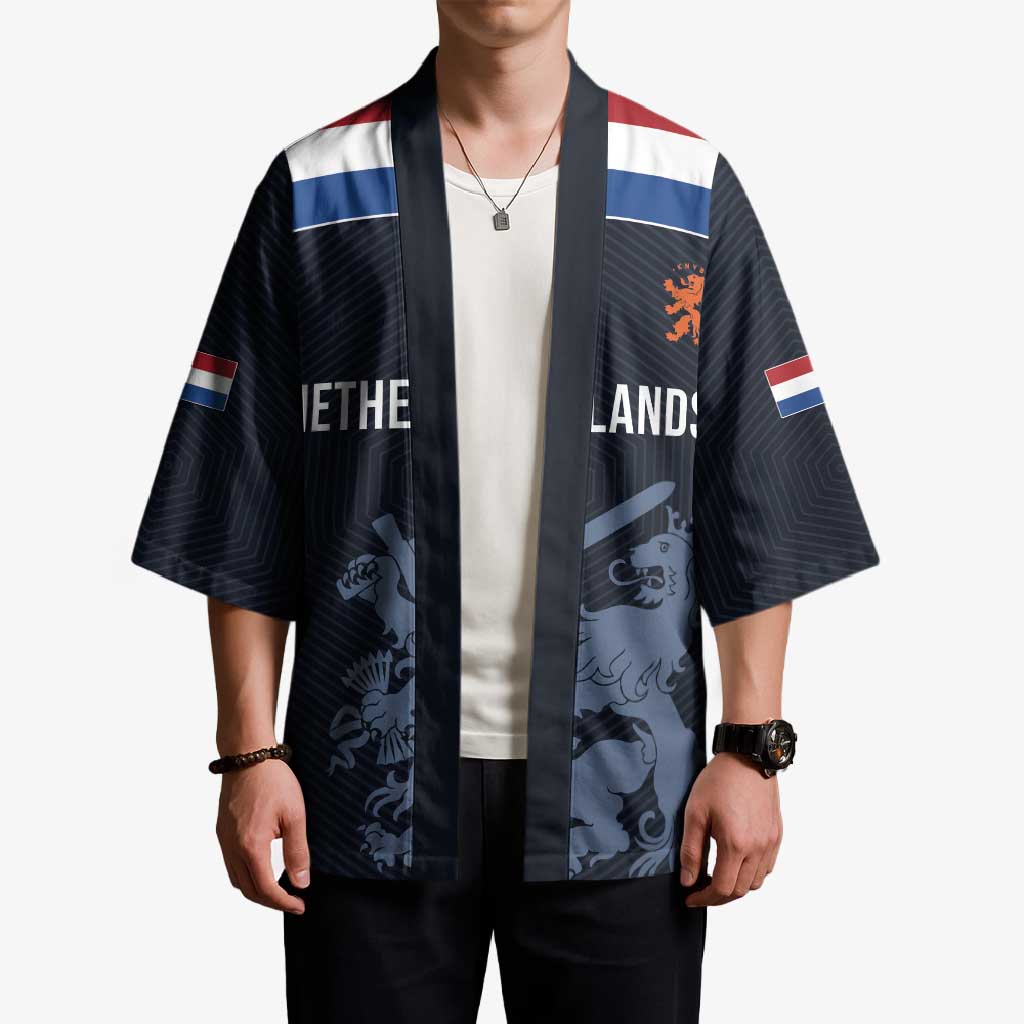 Custom World Football 2026 Netherlands Kimono Holland Navy Dutch Lion - Wonder Print Shop