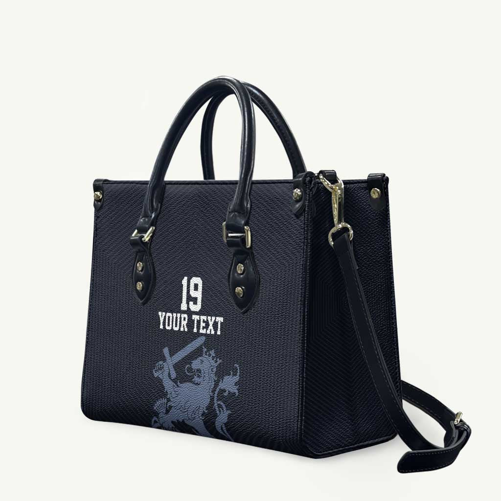 Custom World Football 2026 Netherlands Leather Bag Holland Navy Dutch Lion - Wonder Print Shop