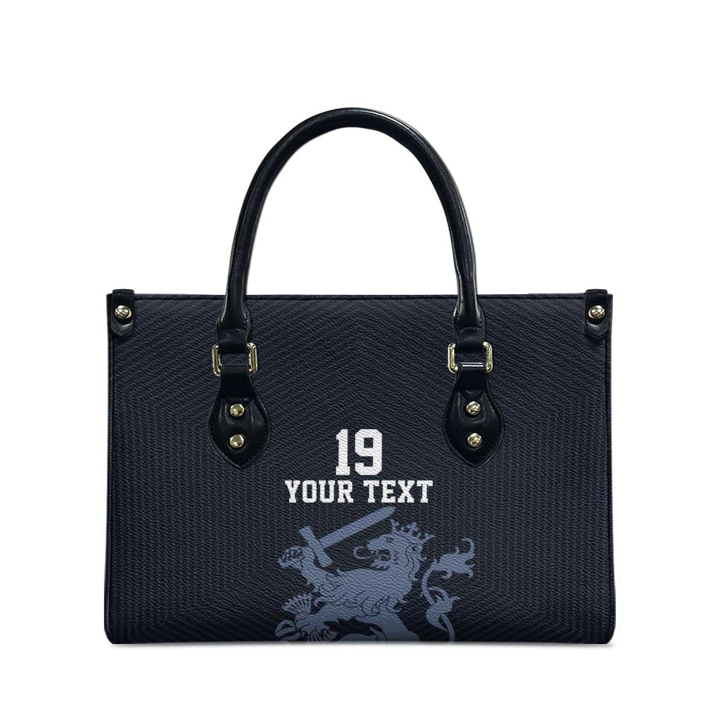 Custom World Football 2026 Netherlands Leather Bag Holland Navy Dutch Lion - Wonder Print Shop