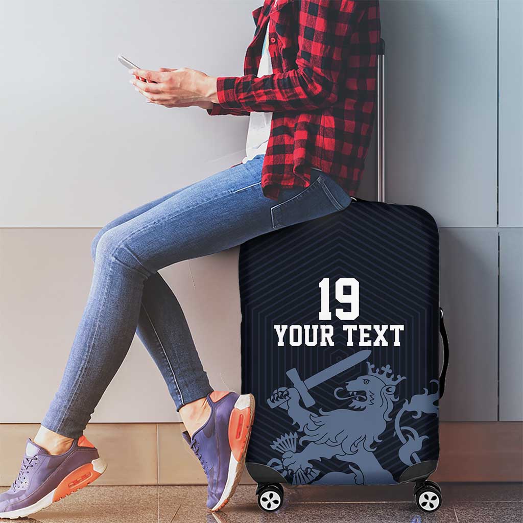 Custom World Football 2026 Netherlands Luggage Cover Holland Navy Dutch Lion - Wonder Print Shop