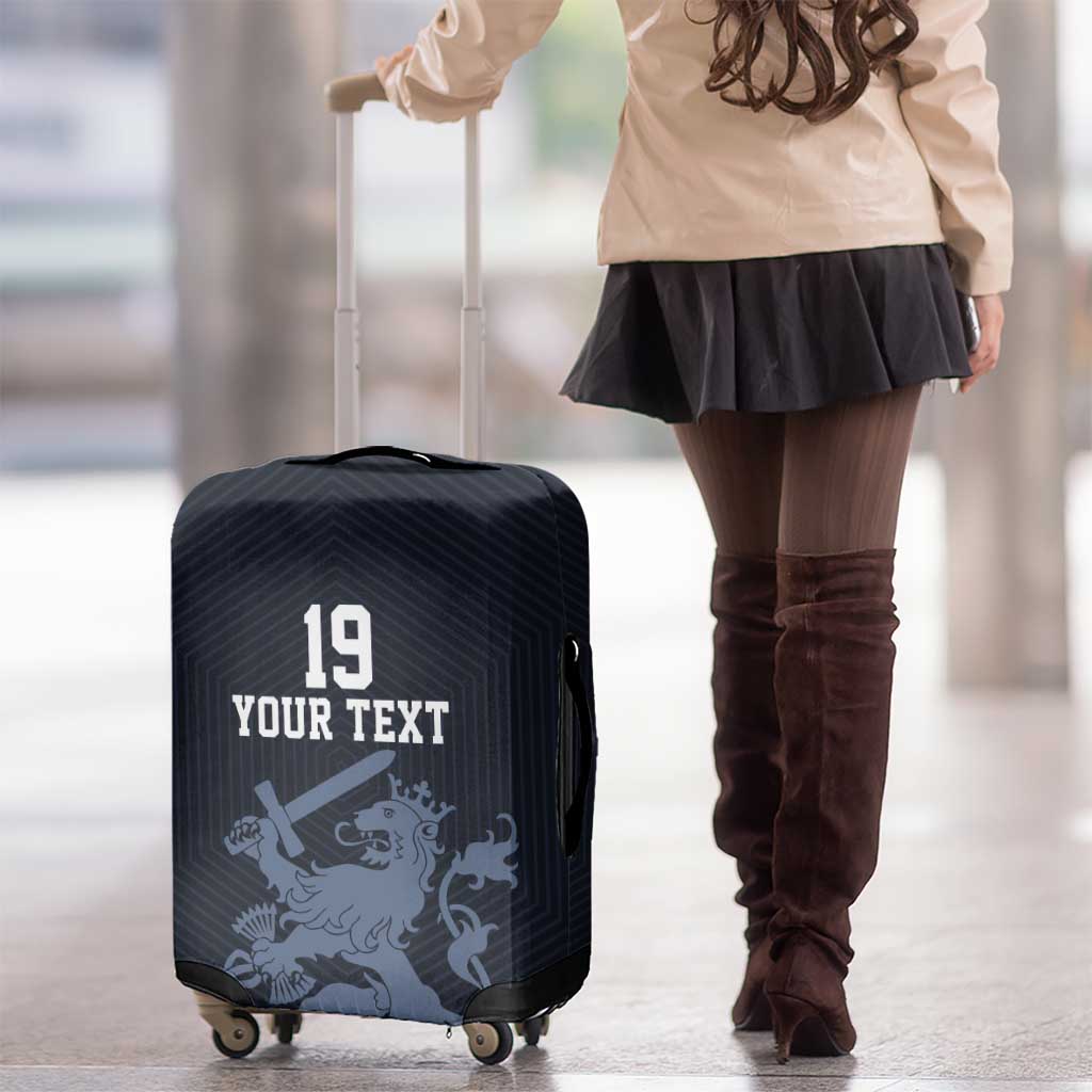 Custom World Football 2026 Netherlands Luggage Cover Holland Navy Dutch Lion - Wonder Print Shop