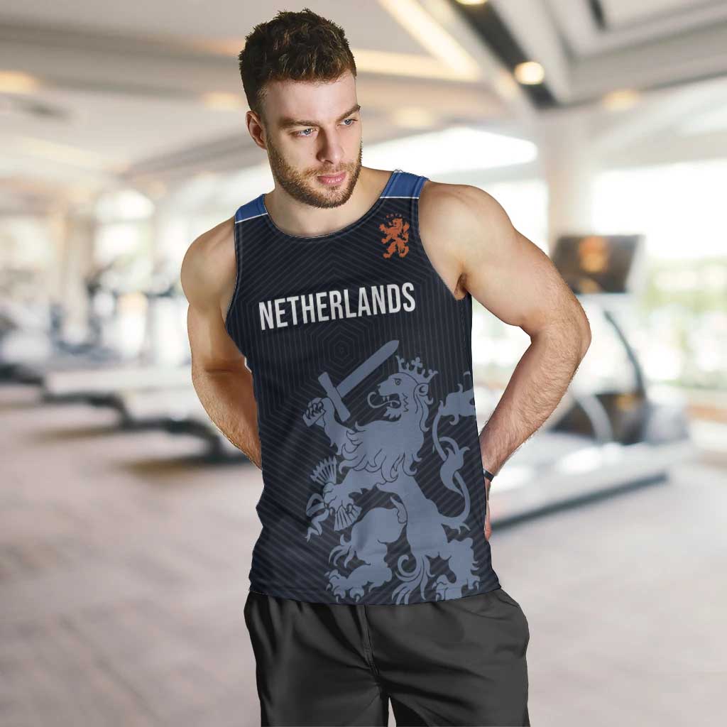 Custom World Football 2026 Netherlands Men Tank Top Holland Navy Dutch Lion - Wonder Print Shop
