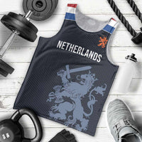Custom World Football 2026 Netherlands Men Tank Top Holland Navy Dutch Lion - Wonder Print Shop
