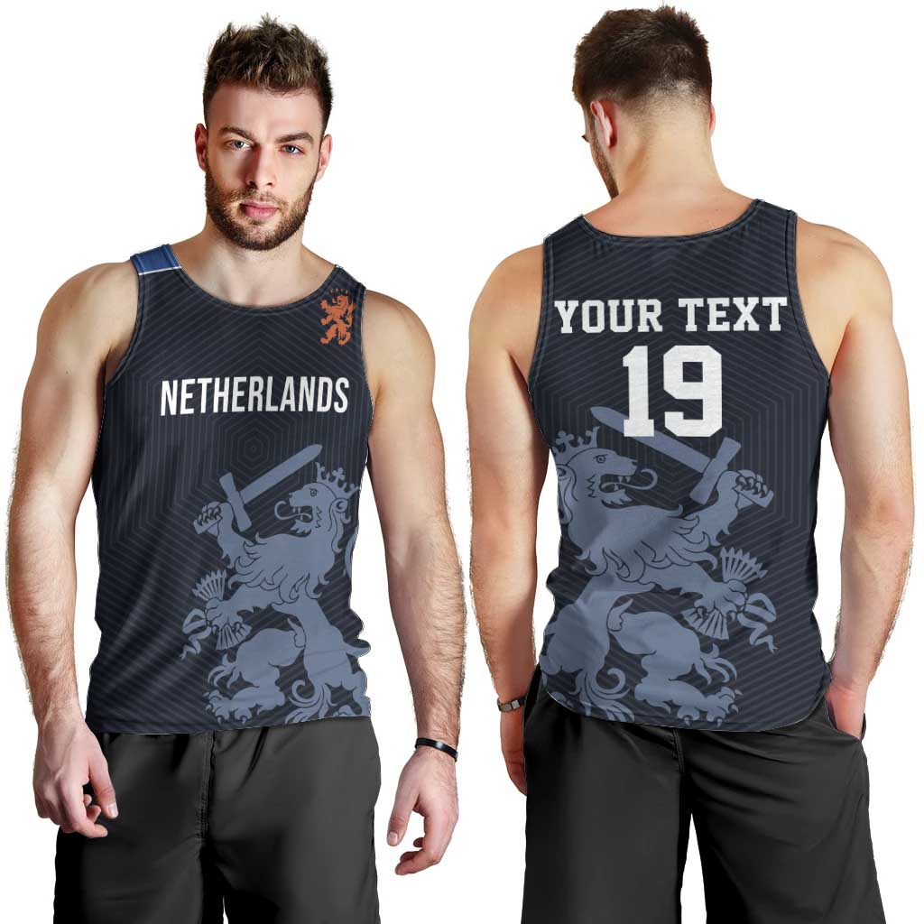 Custom World Football 2026 Netherlands Men Tank Top Holland Navy Dutch Lion - Wonder Print Shop