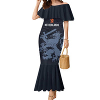 Custom World Football 2026 Netherlands Mermaid Dress Holland Navy Dutch Lion - Wonder Print Shop