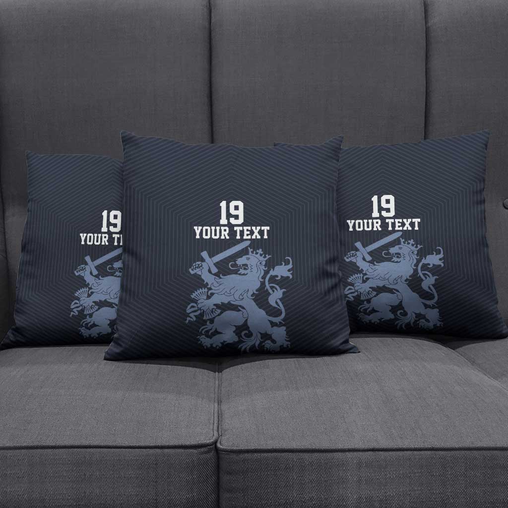 Custom World Football 2026 Netherlands Pillow Cover Holland Navy Dutch Lion - Wonder Print Shop
