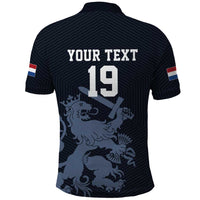Custom World Football 2026 Netherlands Polo Shirt Holland Navy Dutch Lion - Wonder Print Shop