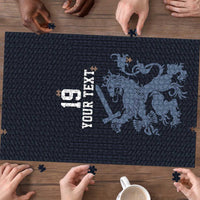Custom World Football 2026 Netherlands Puzzle Holland Navy Dutch Lion - Wonder Print Shop