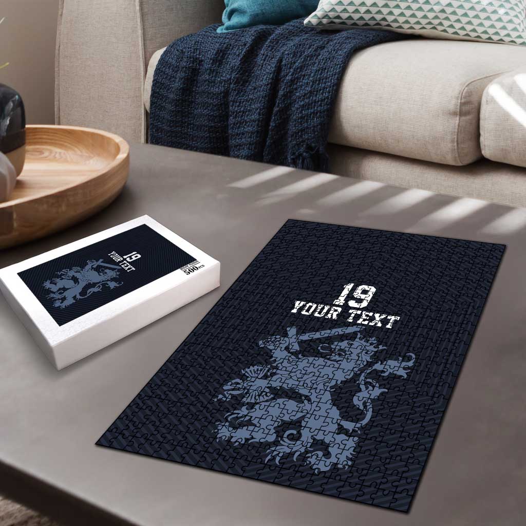 Custom World Football 2026 Netherlands Puzzle Holland Navy Dutch Lion - Wonder Print Shop