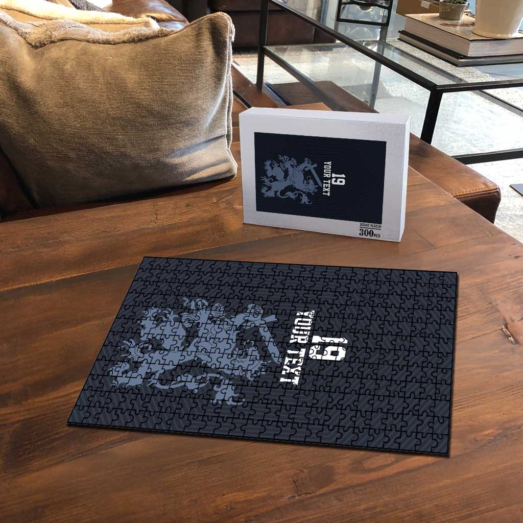 Custom World Football 2026 Netherlands Puzzle Holland Navy Dutch Lion - Wonder Print Shop
