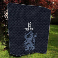 Custom World Football 2026 Netherlands Quilt Holland Navy Dutch Lion - Wonder Print Shop