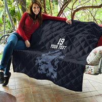 Custom World Football 2026 Netherlands Quilt Holland Navy Dutch Lion - Wonder Print Shop