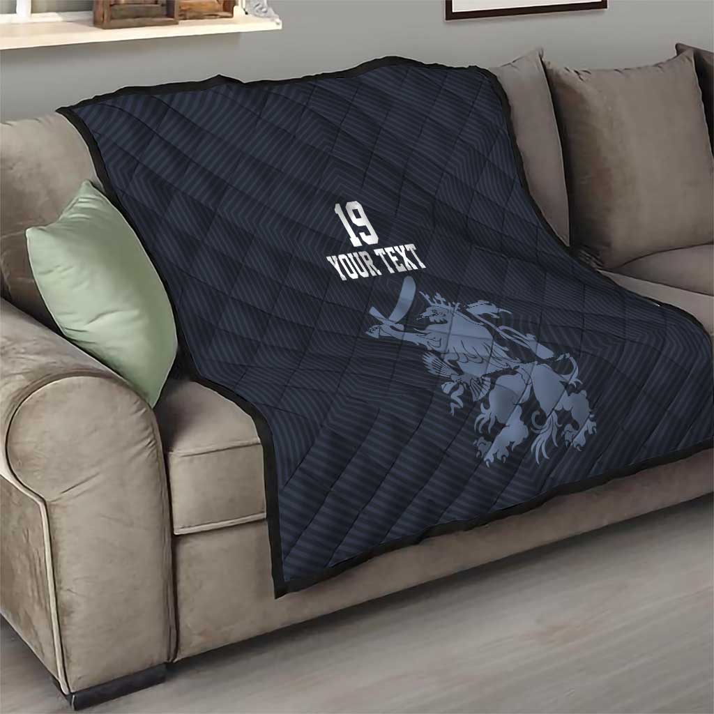 Custom World Football 2026 Netherlands Quilt Holland Navy Dutch Lion - Wonder Print Shop