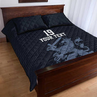Custom World Football 2026 Netherlands Quilt Bed Set Holland Navy Dutch Lion - Wonder Print Shop