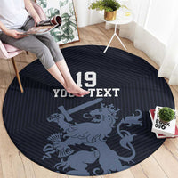 Custom World Football 2026 Netherlands Round Carpet Holland Navy Dutch Lion - Wonder Print Shop