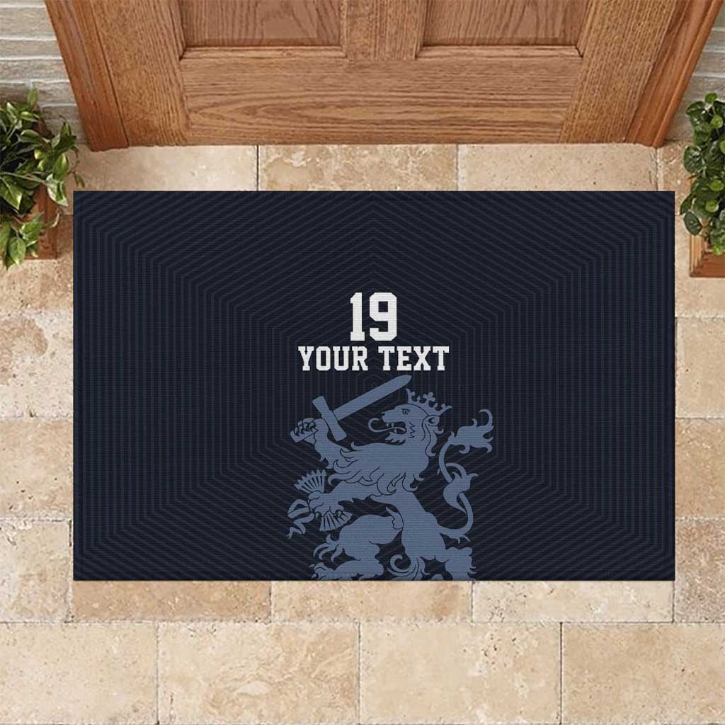 Custom World Football 2026 Netherlands Rubber Doormat Holland Navy Dutch Lion - Wonder Print Shop