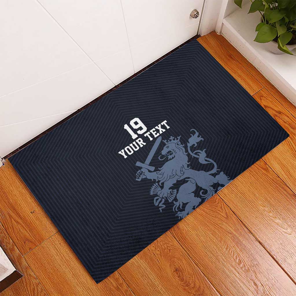Custom World Football 2026 Netherlands Rubber Doormat Holland Navy Dutch Lion - Wonder Print Shop