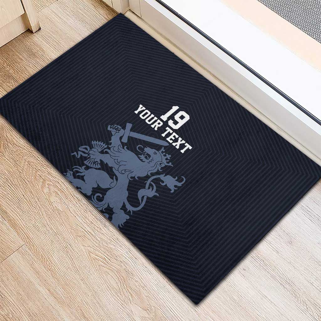 Custom World Football 2026 Netherlands Rubber Doormat Holland Navy Dutch Lion - Wonder Print Shop