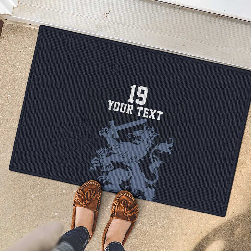 Custom World Football 2026 Netherlands Rubber Doormat Holland Navy Dutch Lion - Wonder Print Shop