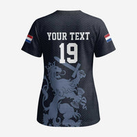 Custom World Football 2026 Netherlands Scrub Top Holland Navy Dutch Lion - Wonder Print Shop