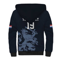 Custom World Football 2026 Netherlands Sherpa Hoodie Holland Navy Dutch Lion - Wonder Print Shop