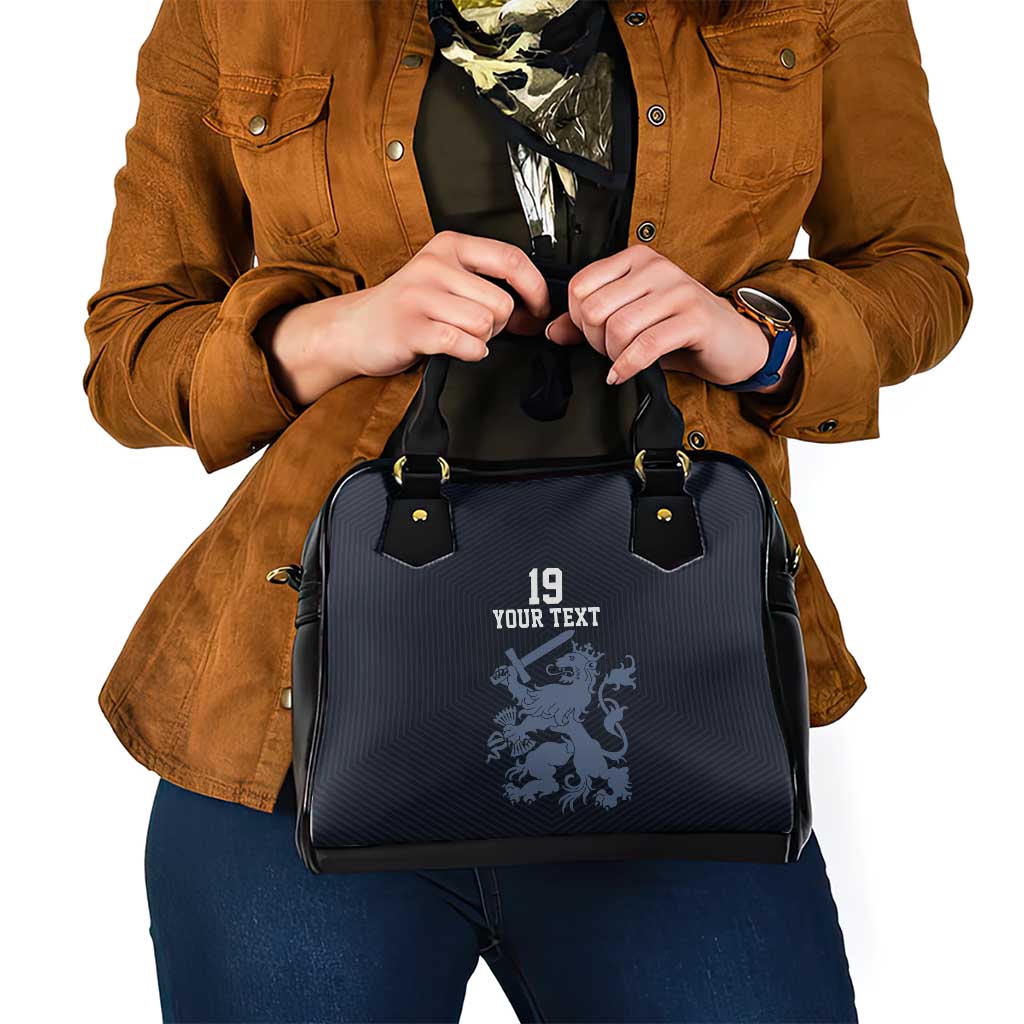 Custom World Football 2026 Netherlands Shoulder Handbag Holland Navy Dutch Lion - Wonder Print Shop