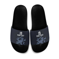 Custom World Football 2026 Netherlands Slide Sandals Holland Navy Dutch Lion - Wonder Print Shop