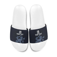Custom World Football 2026 Netherlands Slide Sandals Holland Navy Dutch Lion - Wonder Print Shop