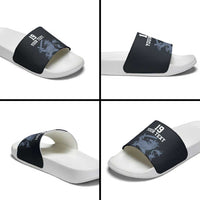 Custom World Football 2026 Netherlands Slide Sandals Holland Navy Dutch Lion - Wonder Print Shop