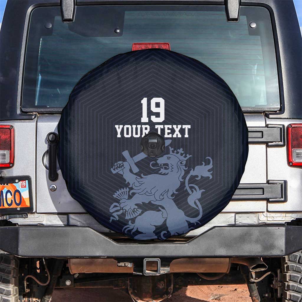 Custom World Football 2026 Netherlands Spare Tire Cover Holland Navy Dutch Lion - Wonder Print Shop