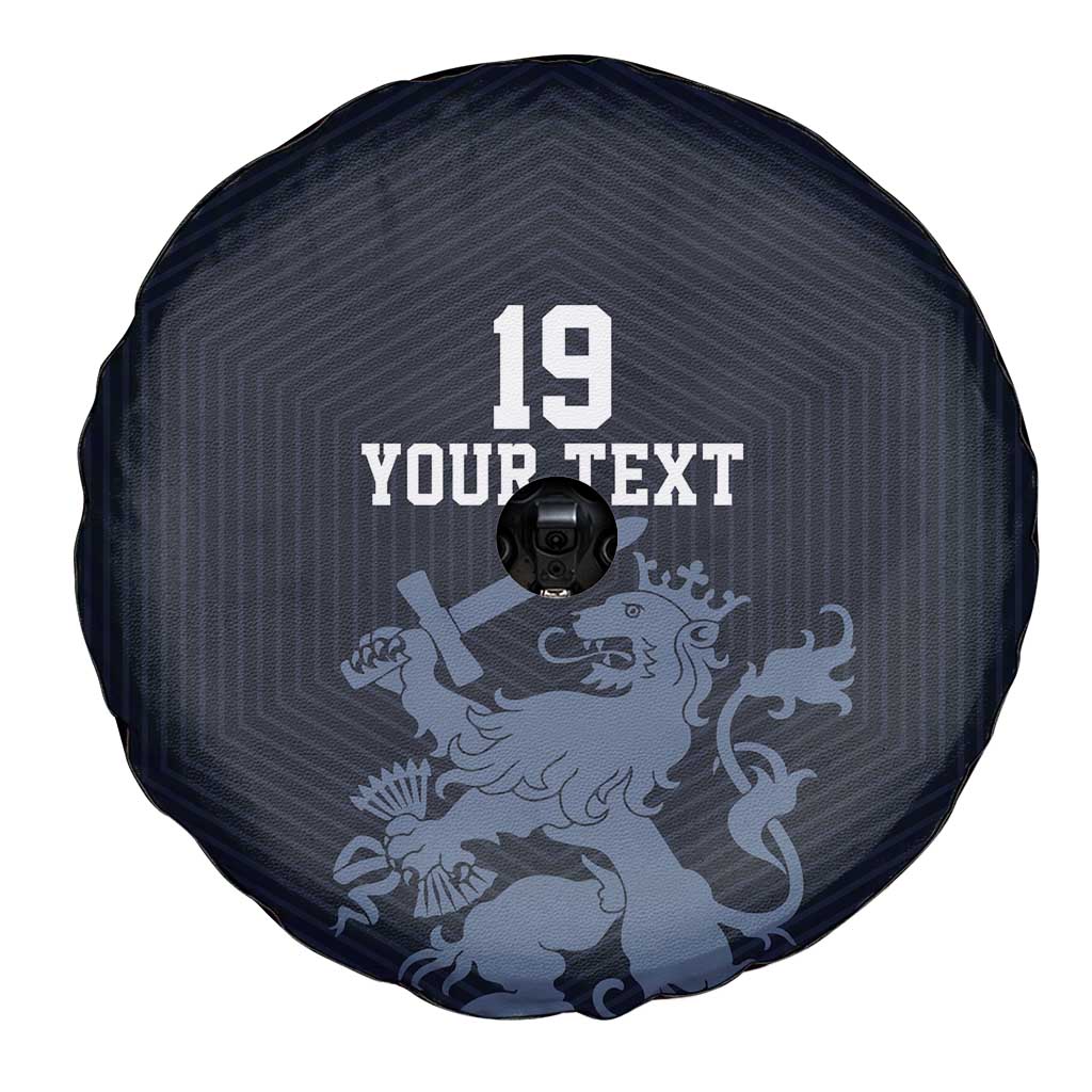 Custom World Football 2026 Netherlands Spare Tire Cover Holland Navy Dutch Lion - Wonder Print Shop