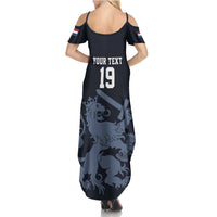 Custom World Football 2026 Netherlands Summer Maxi Dress Holland Navy Dutch Lion - Wonder Print Shop