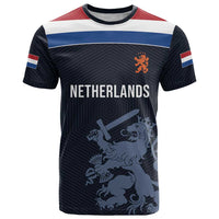 Custom World Football 2026 Netherlands T Shirt Holland Navy Dutch Lion - Wonder Print Shop