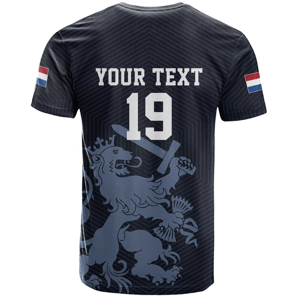 Custom World Football 2026 Netherlands T Shirt Holland Navy Dutch Lion - Wonder Print Shop