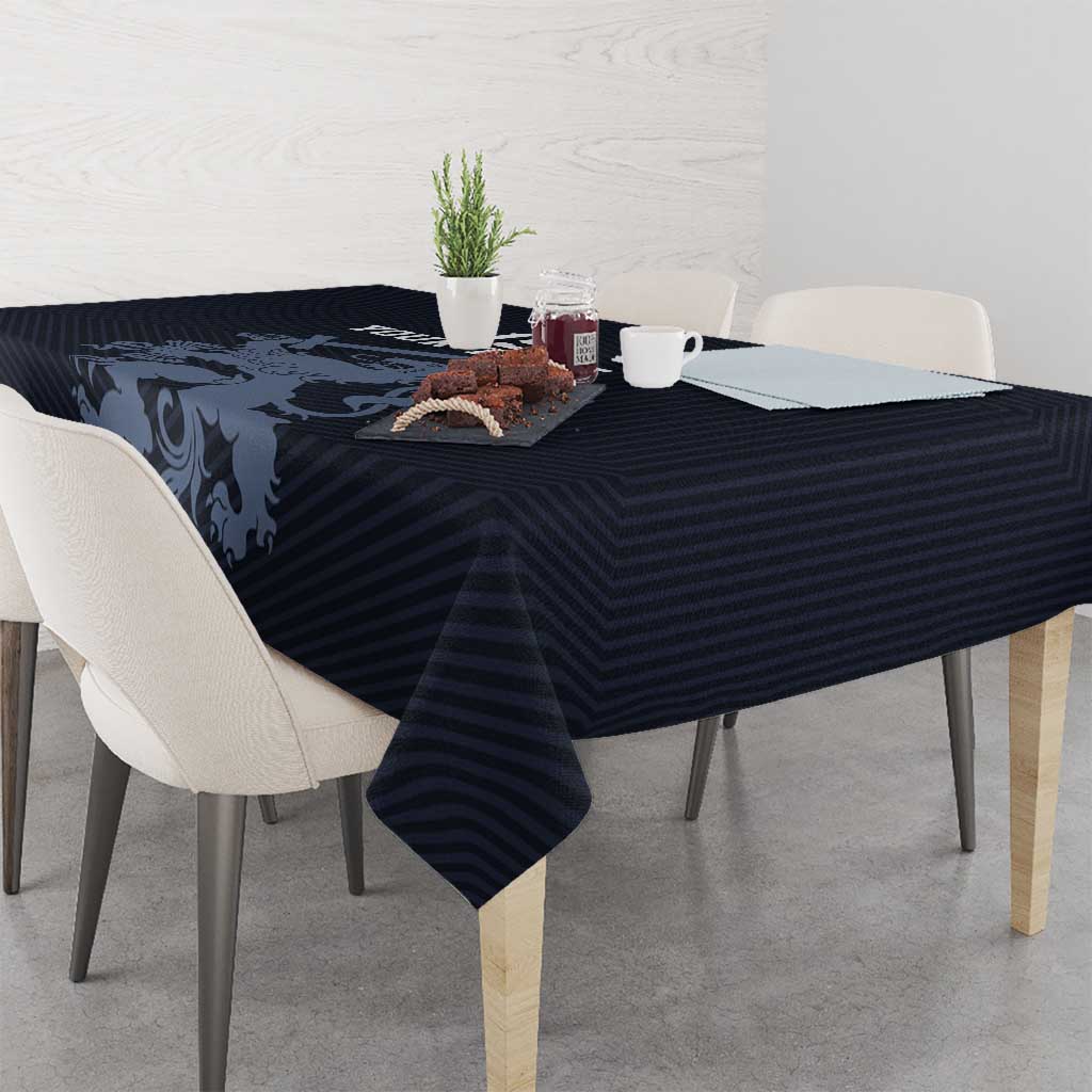 Custom World Football 2026 Netherlands Tablecloth Holland Navy Dutch Lion - Wonder Print Shop