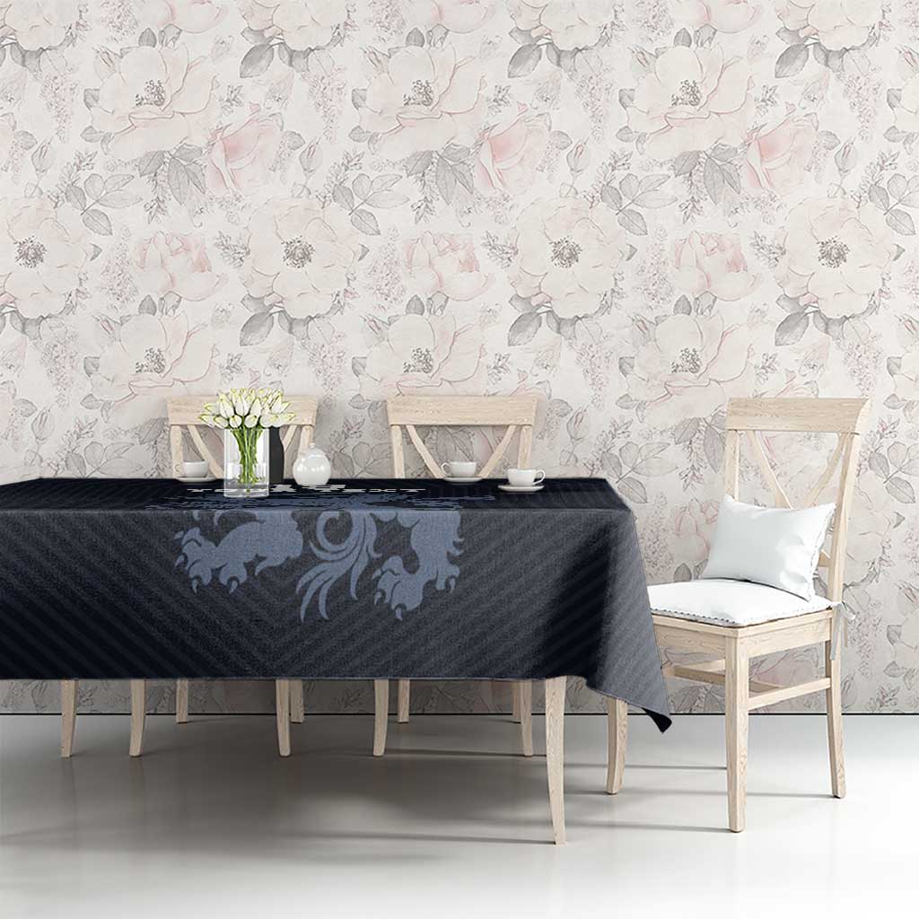 Custom World Football 2026 Netherlands Tablecloth Holland Navy Dutch Lion - Wonder Print Shop