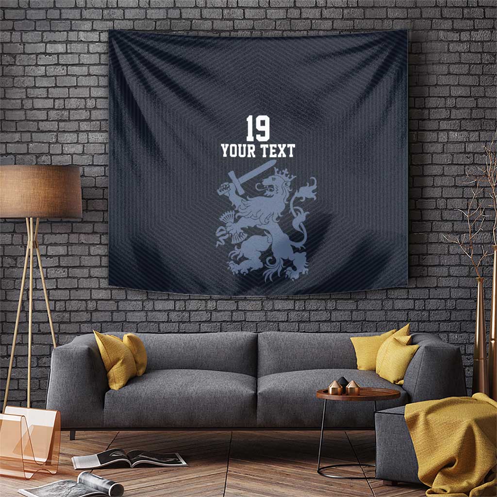 Custom World Football 2026 Netherlands Tapestry Holland Navy Dutch Lion - Wonder Print Shop