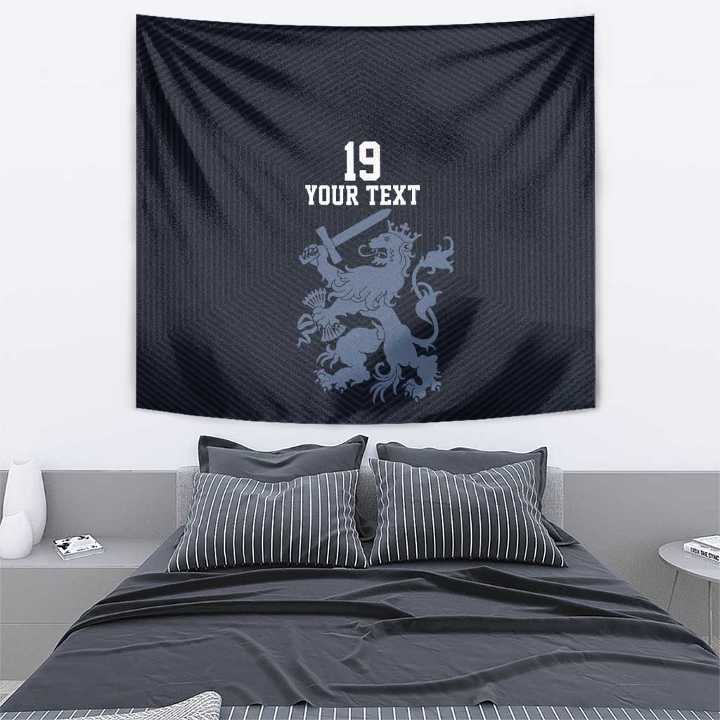 Custom World Football 2026 Netherlands Tapestry Holland Navy Dutch Lion - Wonder Print Shop