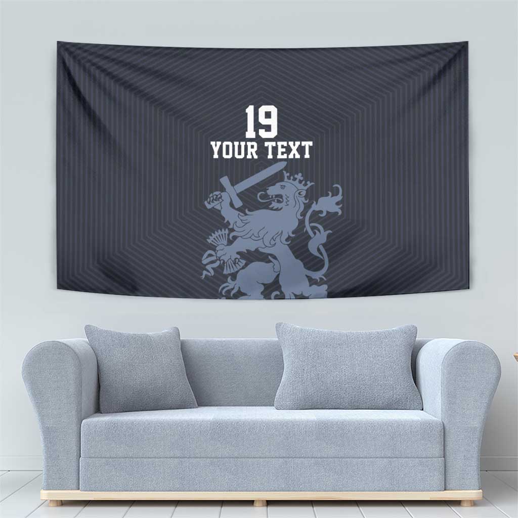 Custom World Football 2026 Netherlands Tapestry Holland Navy Dutch Lion - Wonder Print Shop