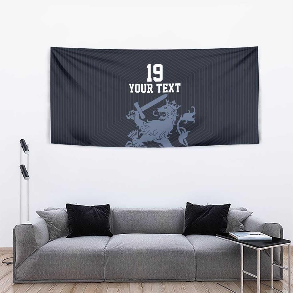 Custom World Football 2026 Netherlands Tapestry Holland Navy Dutch Lion - Wonder Print Shop