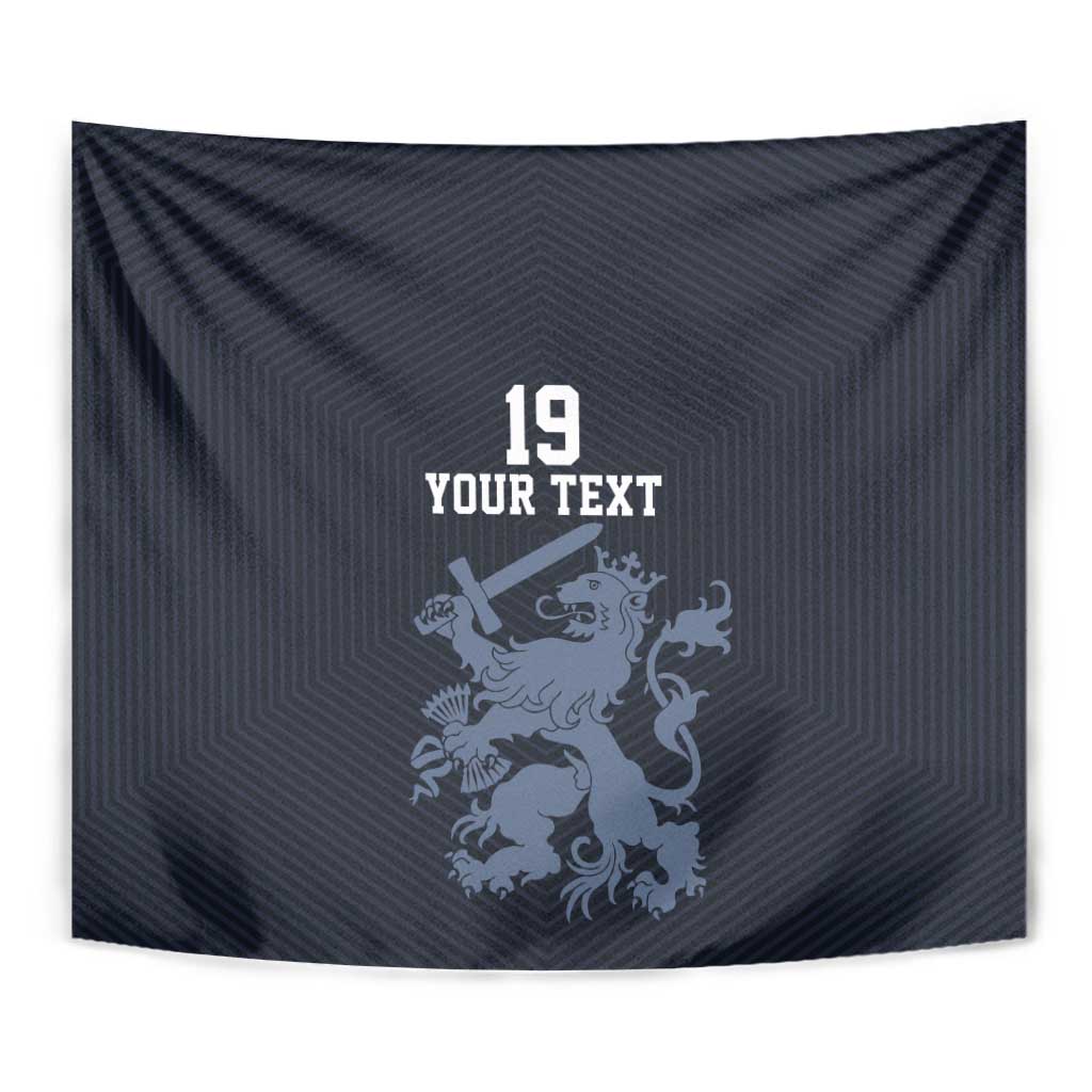 Custom World Football 2026 Netherlands Tapestry Holland Navy Dutch Lion - Wonder Print Shop